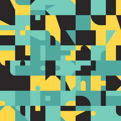 Unusual Abstract Geometric Artwork Composition