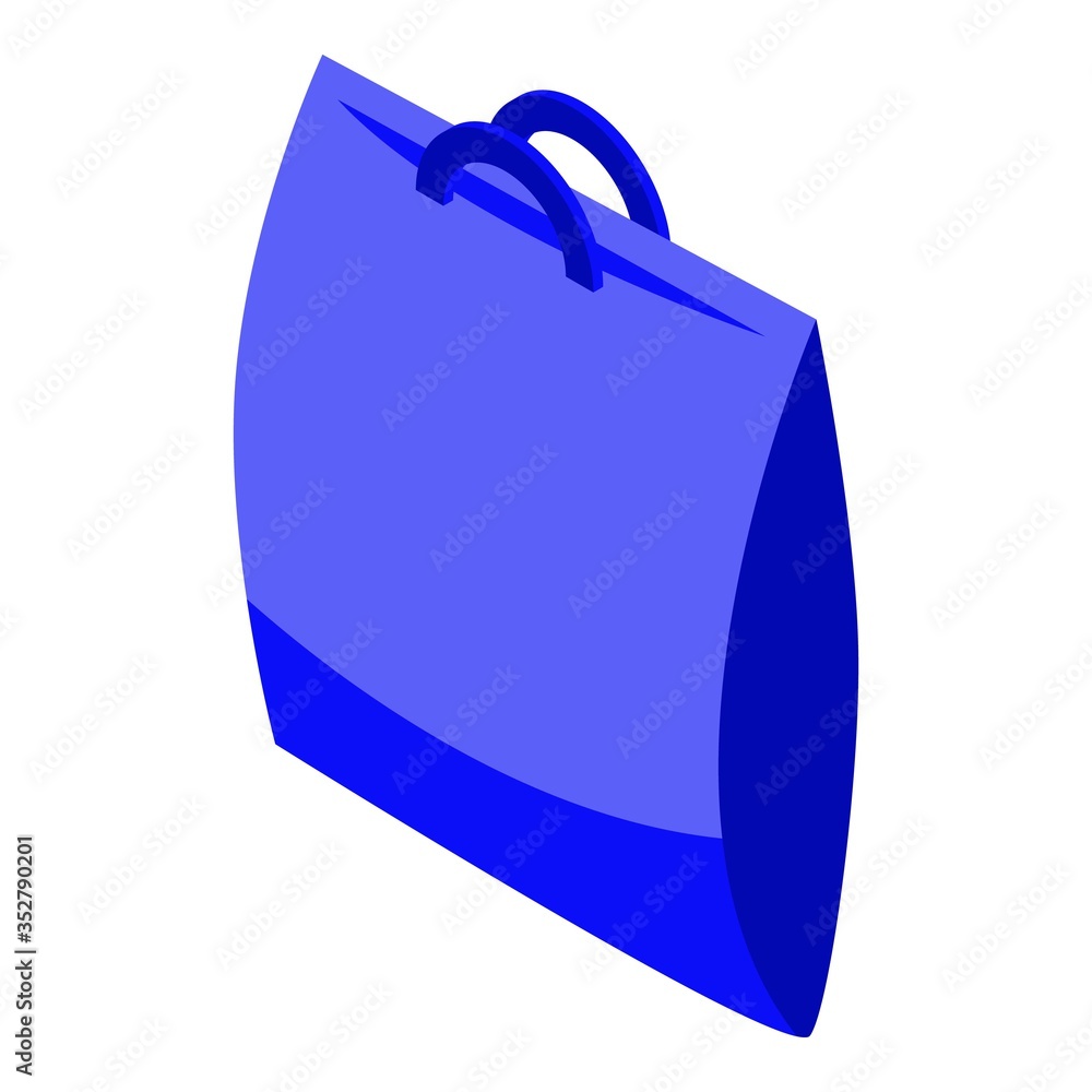 Poster ice bag icon. isometric of ice bag vector icon for web design isolated on white background