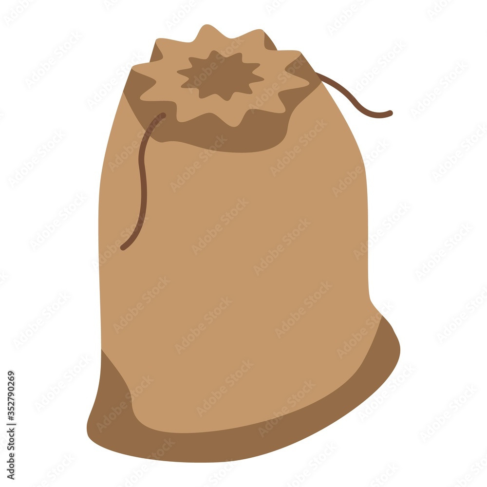 Poster sack icon. isometric of sack vector icon for web design isolated on white background