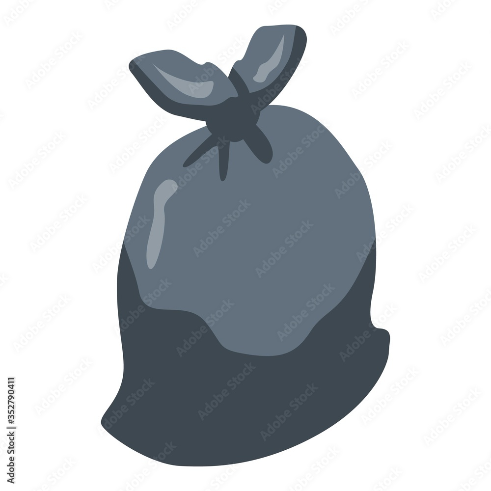 Poster garbage sack icon. isometric of garbage sack vector icon for web design isolated on white background