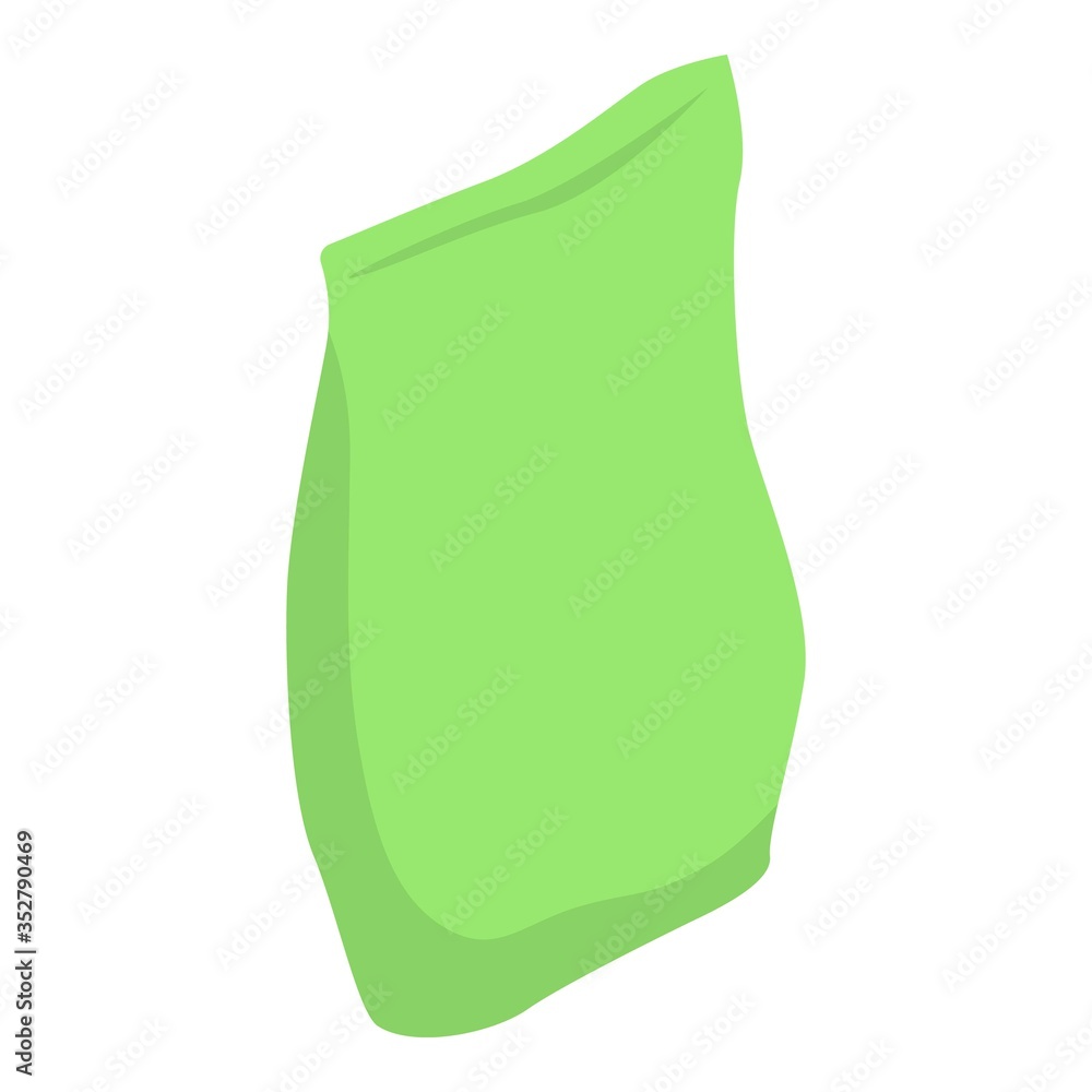 Poster green package icon. isometric of green package vector icon for web design isolated on white backgrou