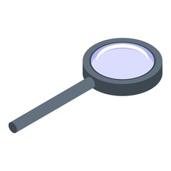 Quest magnifier icon. Isometric of quest magnifier vector icon for web design isolated on white background