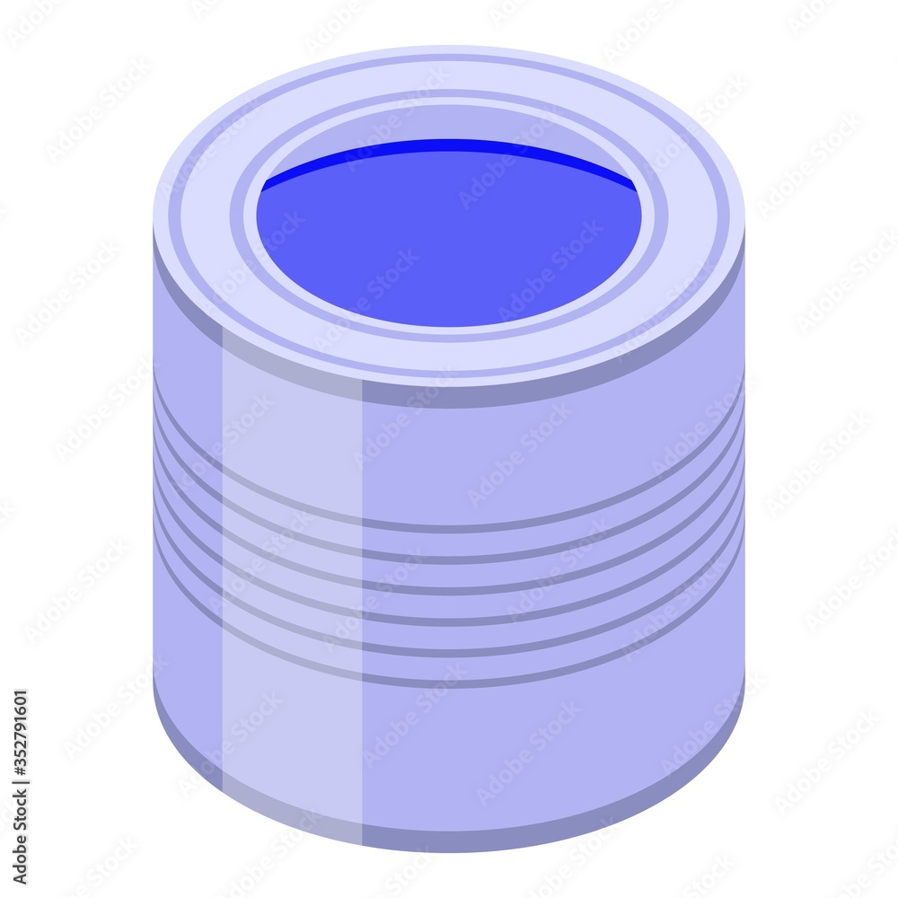 Poster paint bucket icon. isometric of paint bucket vector icon for web design isolated on white background