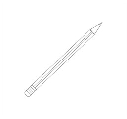 wooden pencil. Illustrator for web and mobile design.