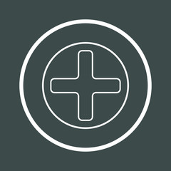 Obraz premium metallic glossy icon on white background