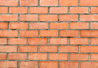 Background of red brick wall pattern texture