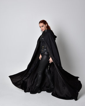floor length black cloak