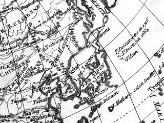 アンティークの世界地図　日本