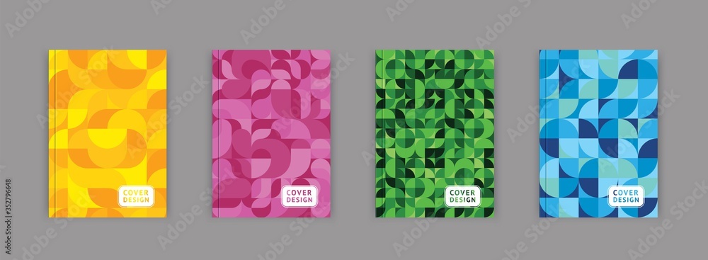 Wall mural vector illustration of bright color abstract pattern background with line gradient texture for minim