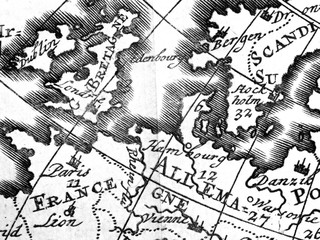 アンティークの世界地図　ヨーロッパ