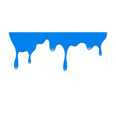 Drips of paint on a white background. Vector illustration