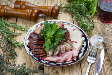 Meat assorti plate