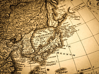 アンティークの世界地図　日本