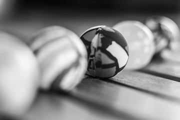 glass beads on black