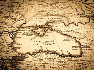 Fototapeta na wymiar アンティークの世界地図　黒海