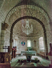 Abside de l'église de La Chaze-de-Peyre, France