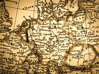 Fototapeta na wymiar アンティークの世界地図　ドイツ