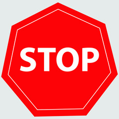 stop sign on a white background