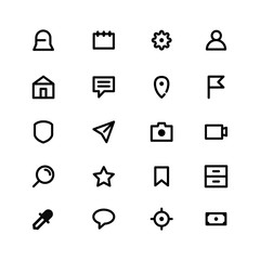 Icon set line. Vector illustration