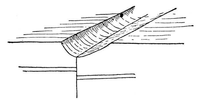 Fault Line Valley, vintage illustration.