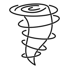 Cold blizzard icon. Outline cold blizzard vector icon for web design isolated on white background