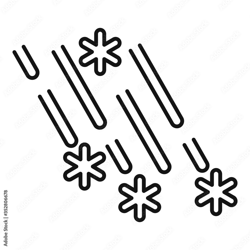 Poster snowflake blizzard icon. outline snowflake blizzard vector icon for web design isolated on white bac