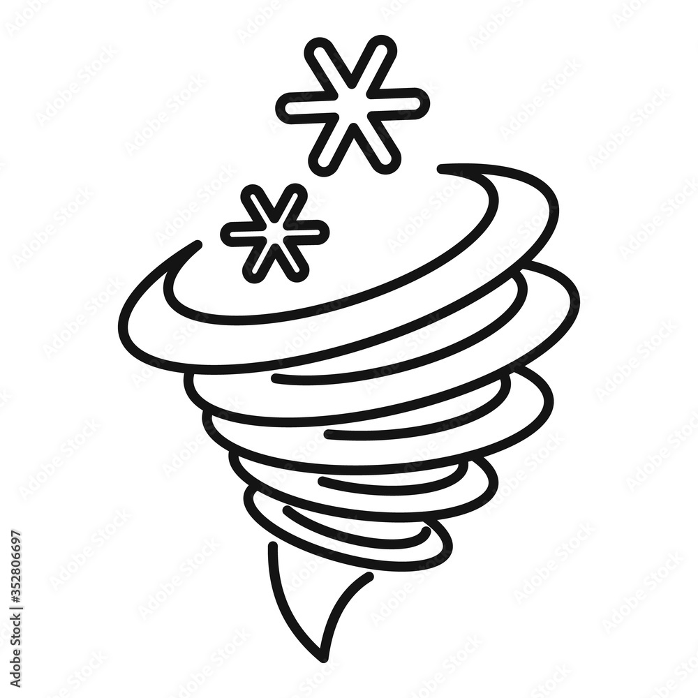 Poster zero blizzard icon. outline zero blizzard vector icon for web design isolated on white background