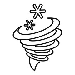 Zero blizzard icon. Outline zero blizzard vector icon for web design isolated on white background