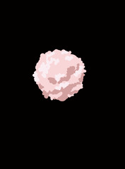 pink pompon vector AI