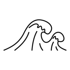 Tsunami natural disaster icon. Outline tsunami natural disaster vector icon for web design isolated on white background
