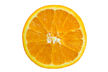 juicy oranges on a white background close-up