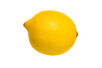 yellow lemons on a white background close-up