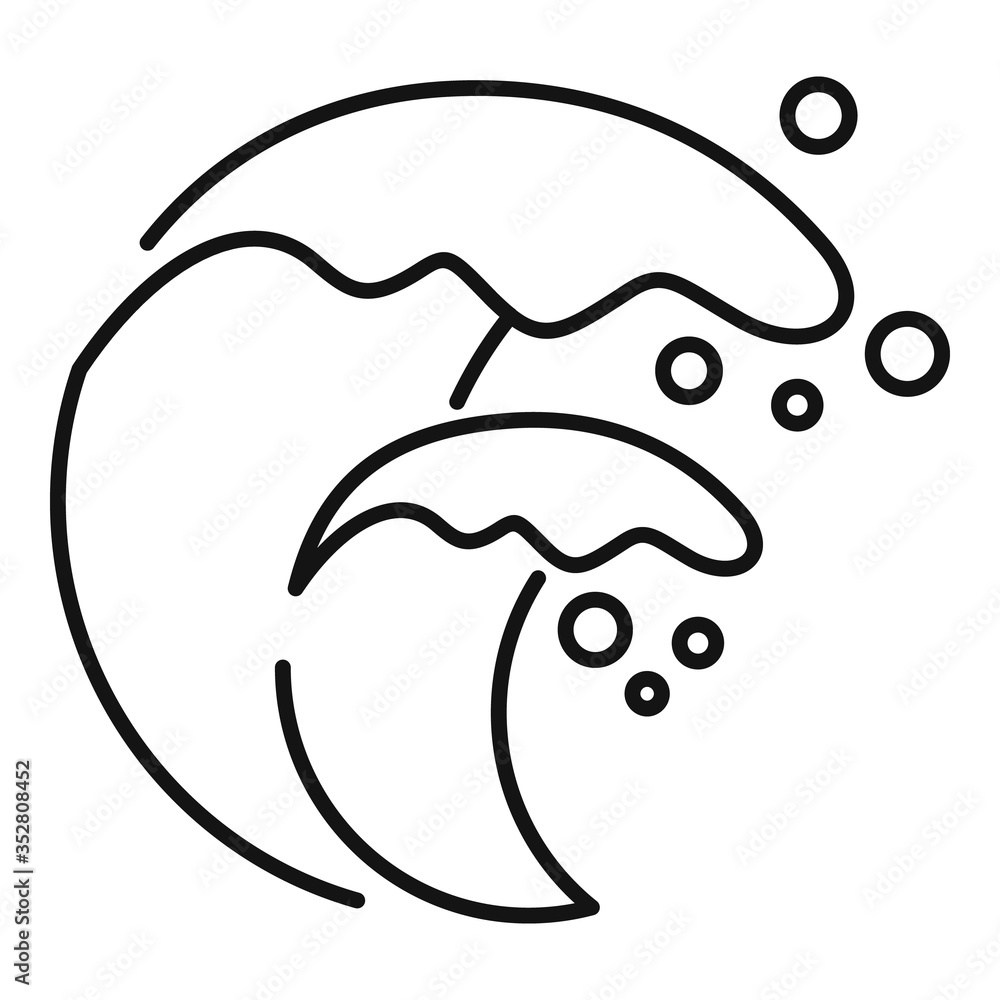 Poster building tsunami icon. outline building tsunami vector icon for web design isolated on white backgro