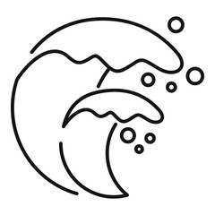 Building tsunami icon. Outline building tsunami vector icon for web design isolated on white background