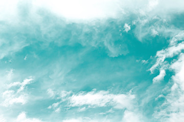 Cloudy soft focus on bright blue sky and space