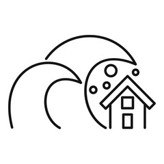 Nature tsunami icon. Outline nature tsunami vector icon for web design isolated on white background