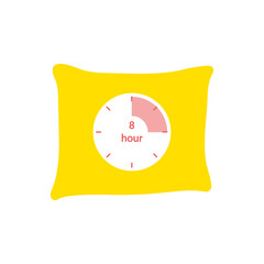 Duration of healthy sleep. Vector illustrationfor web