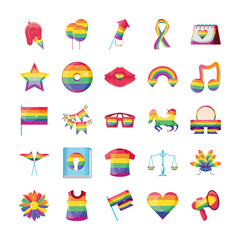 set of icons gay pride