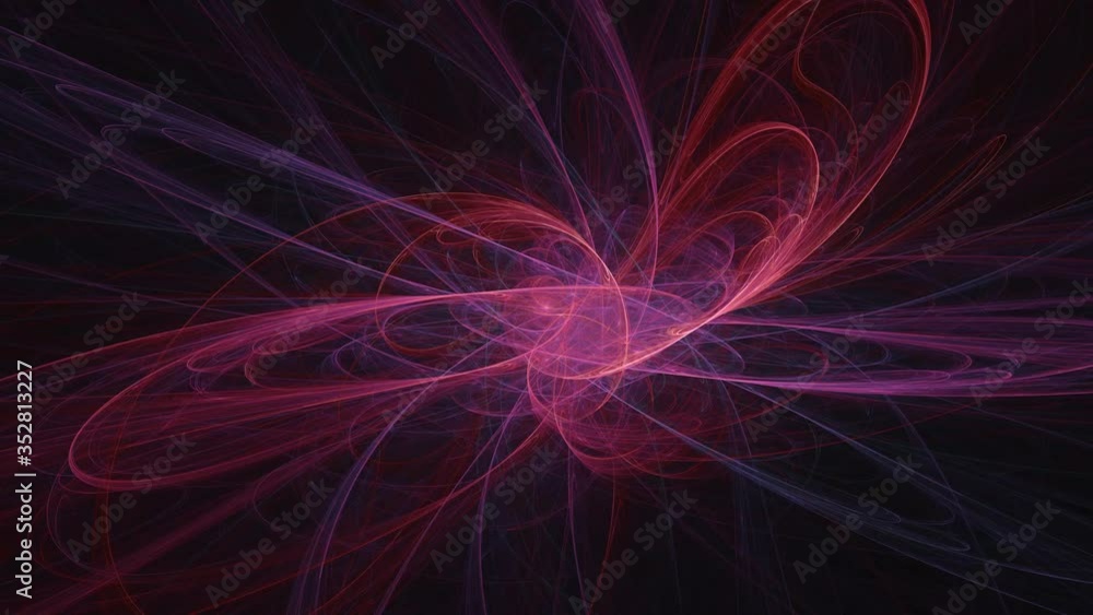 Poster modern futuristic fractals. space nebula universe. abstract background video. neon lines. 4k 3d rend