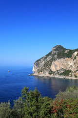 Fototapeta premium Beautiful west coast of Corfu Island