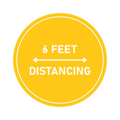 Distance warning icon sign in flat style isolated. Warning symbol for your website, logo, application, user interface design.