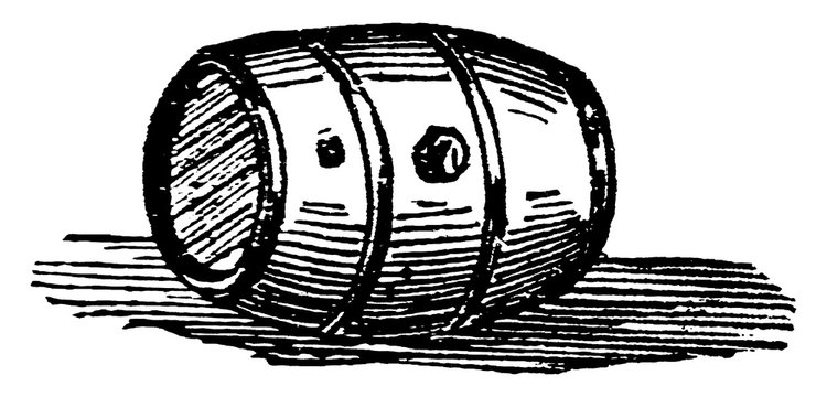 recommend clip art: Keg, vintage illustration