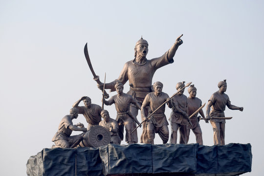Statue Of Ahom Warriors, Lachit Borphukan, Guwahati, Assam, India