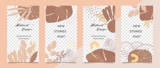 Fototapeta premium Design backgrounds for social media post and stories. Photo frame template for shop , fashion, blog, web ads. Trendy Memphis design cover. Abstract shape with minimal design. Vector illustration.