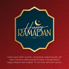 Happy Ramadan. Holy month of muslim community Ramazan. Billboard, Poster, Social Media, Greeting Card template. 
