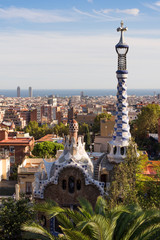 Fototapeta na wymiar Park Güell in Barcelona, Catalonia, Spain, Gaudi