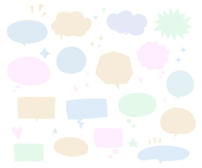 シンプルでおしゃれな手書きの吹き出し／イラスト／ふきだし