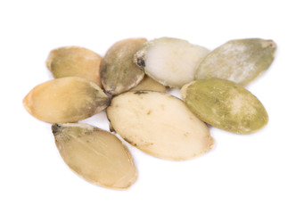 Heap of peeled pumpkin seeds