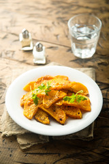 Homemade roasted pumpkin with spices