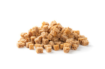 Homemade Rye Bread Croutons, Crispy Bread Cubes, Dry Rye Crumbs